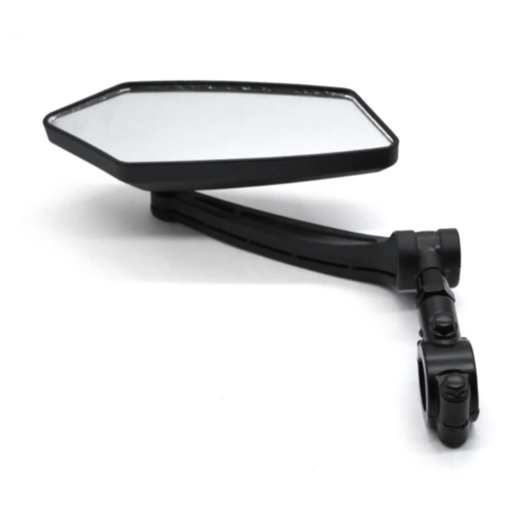 Огледало за обратно виждане за велосипед, Motus, черно, 15x6x2cm, комплект с държач и ключ