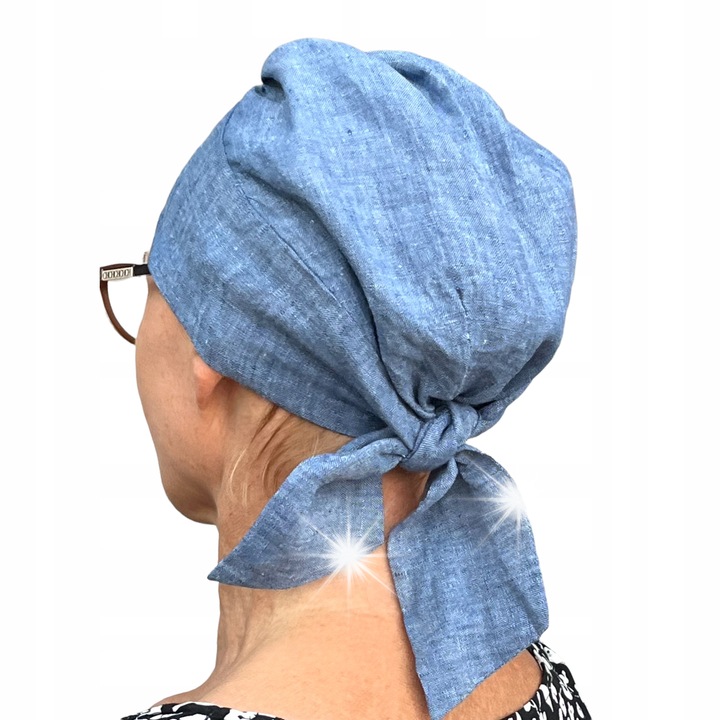 Caciula dama Eva Design, turban cu dascal, material din in, 5 culori disponibile, dimensiune universala