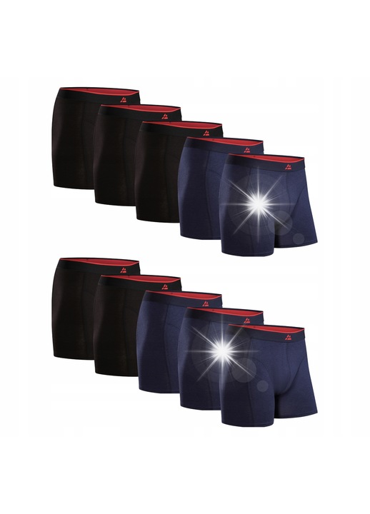 Боксерки от бамбук, Danish Endurance, мултипакет, 10 броя, черен, тъмносин, дишащ материал