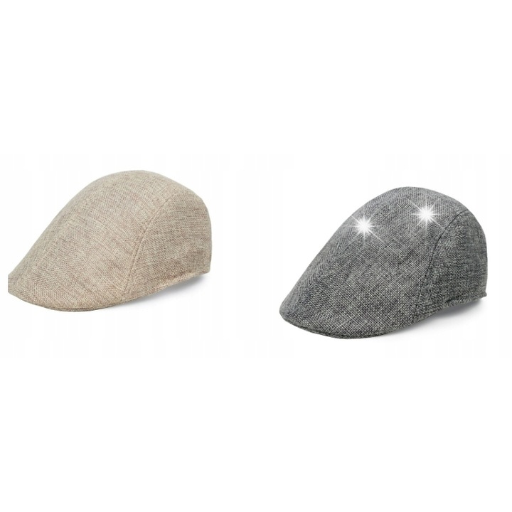 Set 2 Caciuli Barbati, Caciula Gazetar, Respirabila, Multicolor, One Size