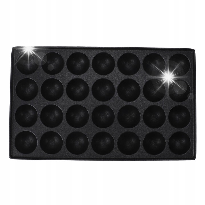 Тава за печене Takoyaki, 28 дупки, алуминиева, преносима, 583гр