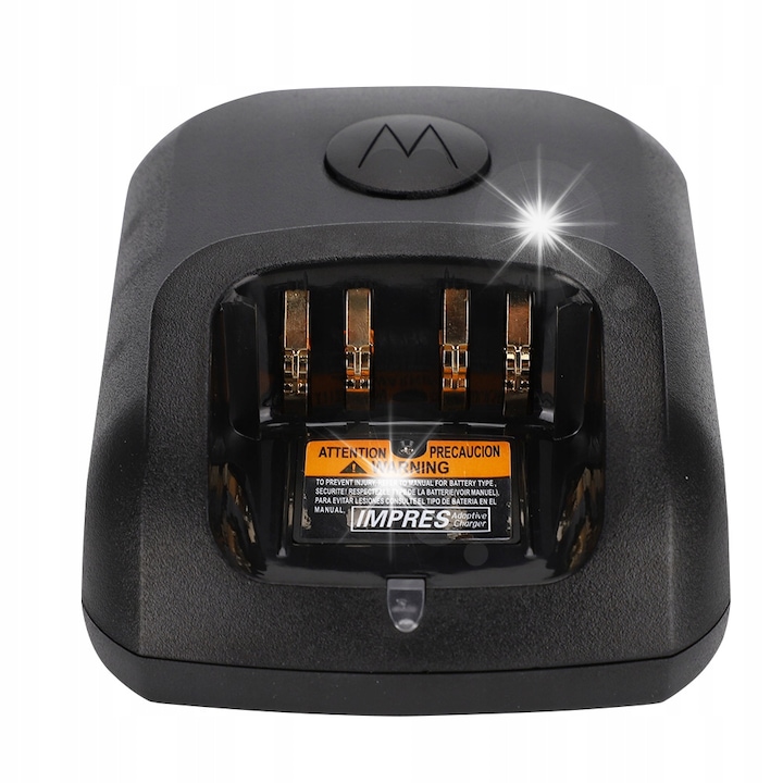 Incarcator de baza pentru statii de emisie-receptie Motorola, dimensiuni 14,5x9,5x5cm, design compact, antiderapant
