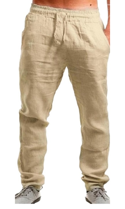 Pantaloni barbati, A-R, Bumbac, Bej, XL INTL
