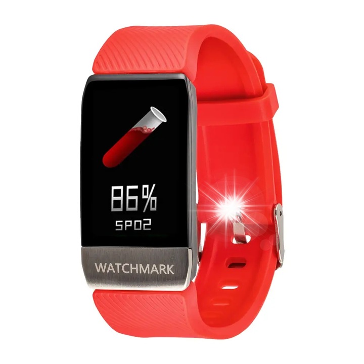 Bratara fitness Watchmark T1, termometru, pulsometru, 25g
