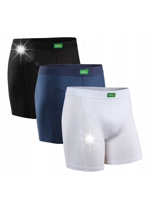 Chiloti Boxer Barbati, Danish Endurance, set 3 pachete, multicolor, bumbac organic