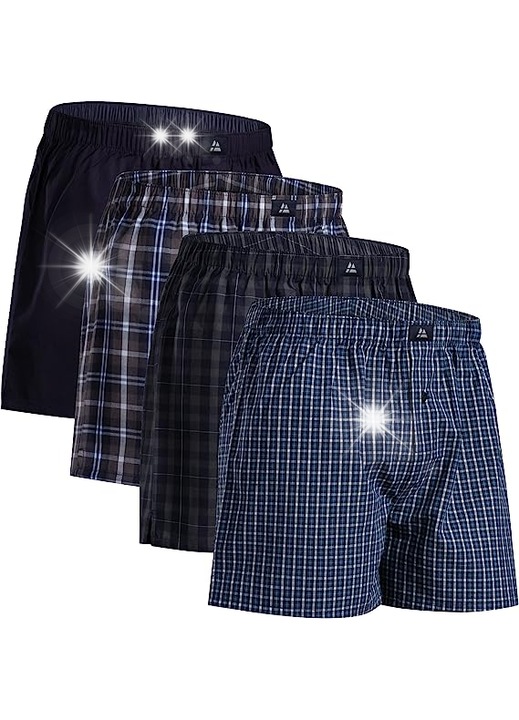 Boxeri barbatesti DANISH ENDURANCE, bumbac organic, croiala lejera, bleumarin, set 4 pachete