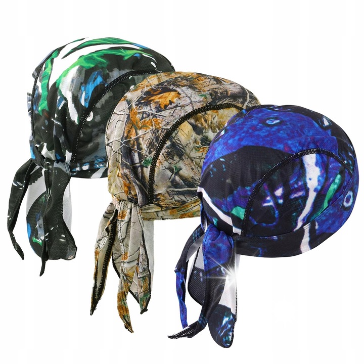 Set 3x Bandane, model retro, unisex, respirabil, 55cm