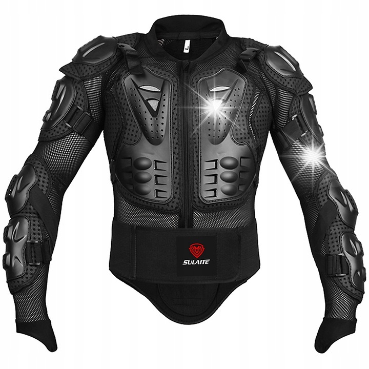 Jacheta de protectie pentru motociclism, neagra, marime M