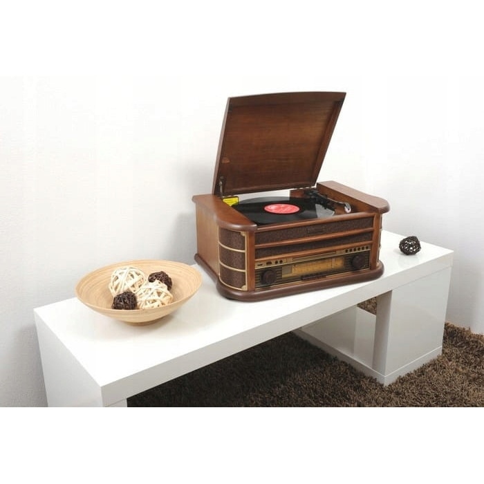 Pick up, Gramofon Denver MCR-50 Retro, 3 viteze, radio FM/AM, USB