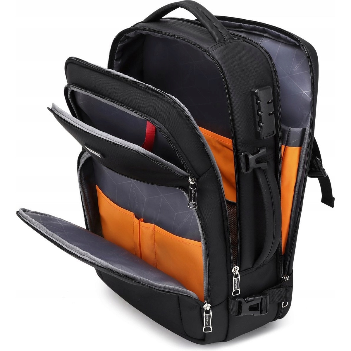 Rucsac laptop unisex, SOUNIX, 15.6", negru, rezistent