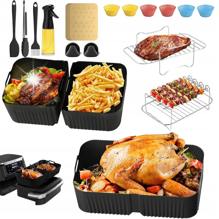 Set accesorii pentru friteuza cu aer, silicon, compatibil cu AF500EU