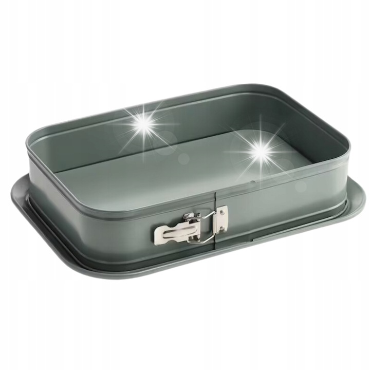 Тава за печене, въглеродна стомана, незалепваща, светлозелена, 8,5x35x24см