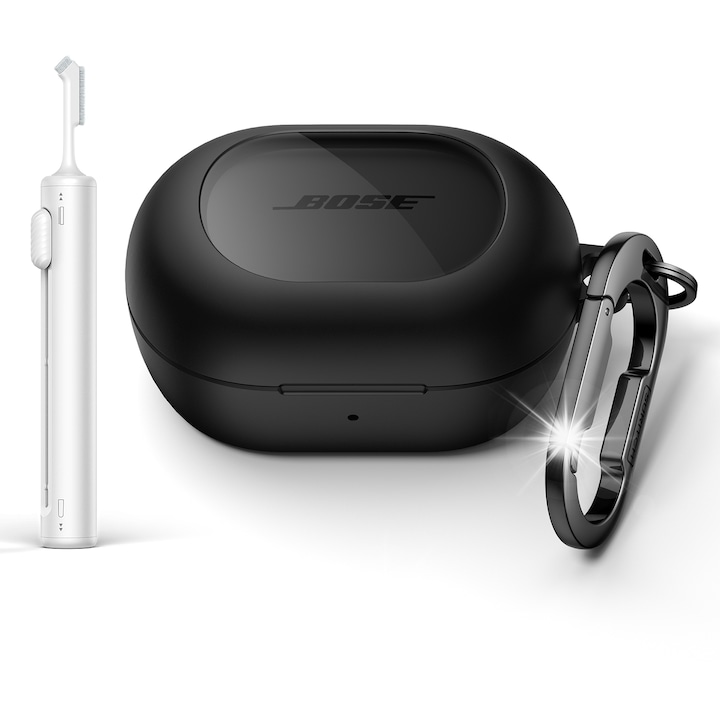 Etui pentru casti Bose QuietComfort 2024, Suritch, protectie duala, design subtire, cu carabina, set inclus