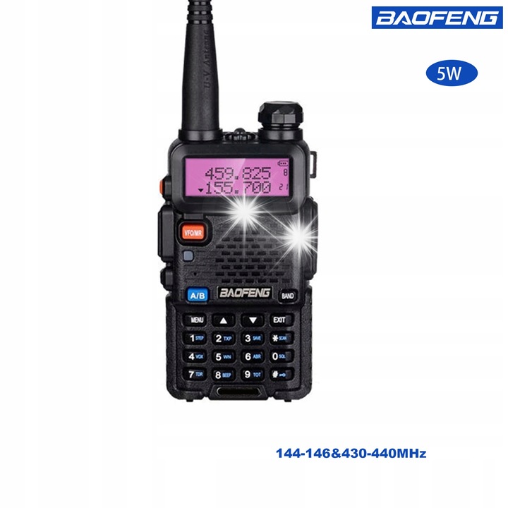 Statie radio Baofeng RT-5R, compacta, programabila, FM