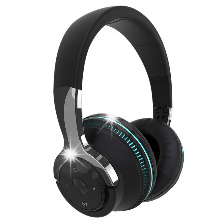 Vezeték nélküli fejhallgató, mikrofon, erős basszus, RGB, összecsukható