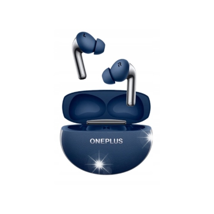 Casti wireless OnePlus Buds Pro 3, активна редукция на шума, висококачествен звук, син