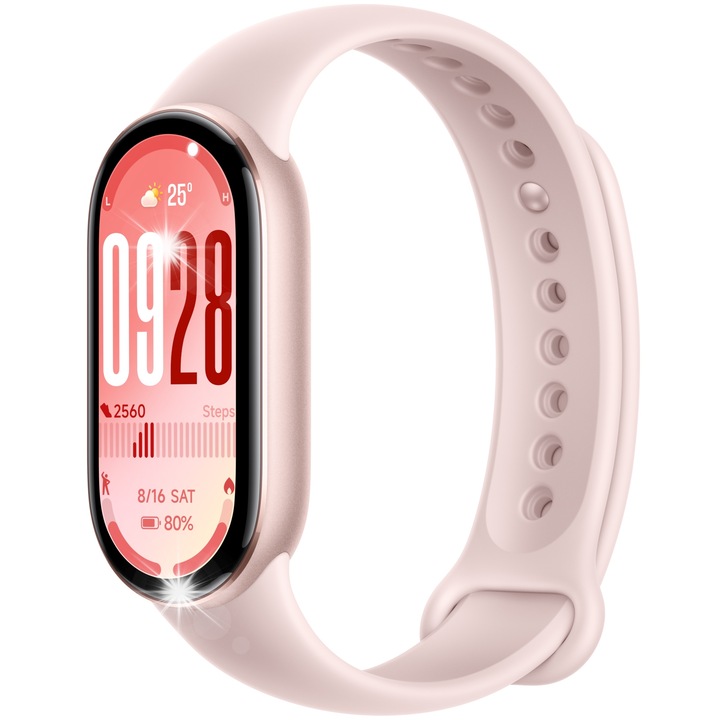 Bratara fitness Xiaomi Smart Band 10, AMOLED 1,72", 150+ moduri sport, roz