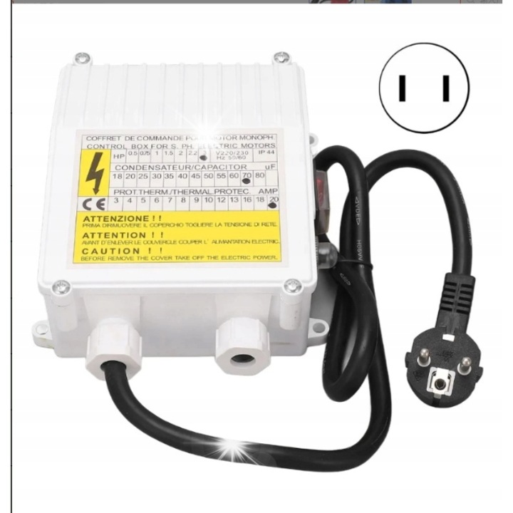 Indító doboz 220V 1500W 2LE búvárszivattyúkhoz