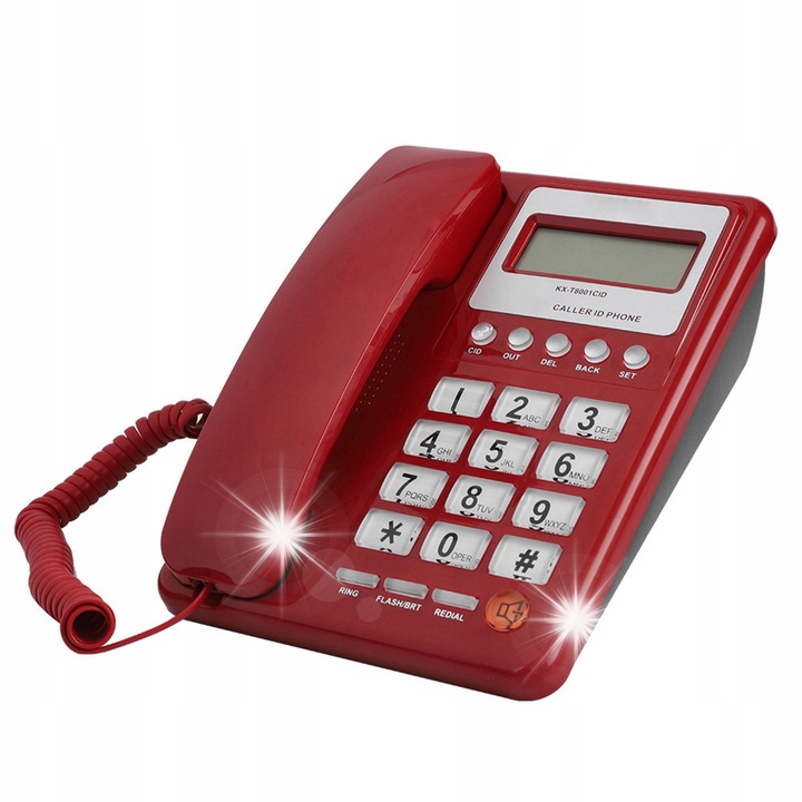 Telefon fix multifunctional KX-T8001, identificare apelant, afisaj data, culoare neagra
