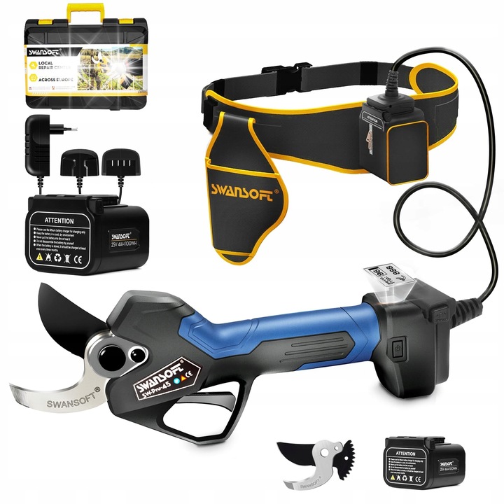 Foarfeca electrica pentru pomi Swansoft, acumulator, 4.5cm