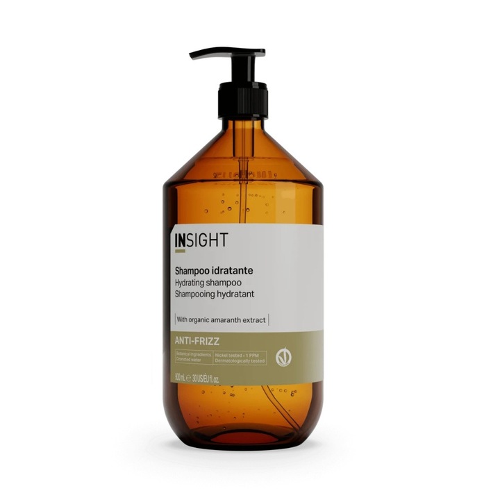 Sampon organic hidratant si anti friz, cu extract din seminte de in, INSIGHT, IAF310, 350 ml