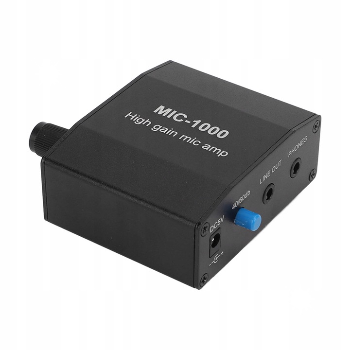 Amplificator microfonic, 1000x amplificare, 3,5mm, dimensiuni mici