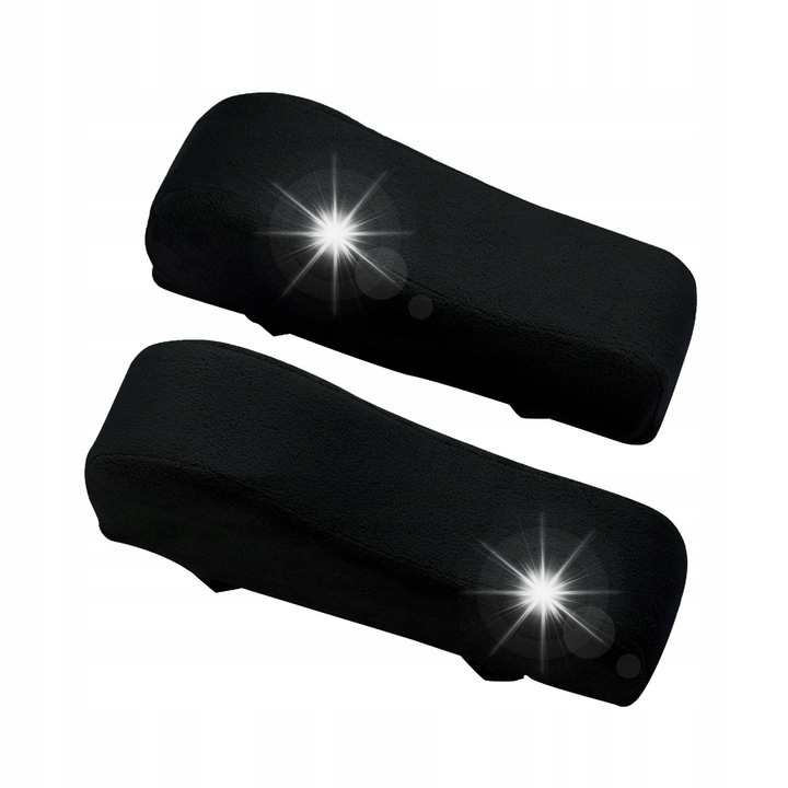 2 db irodai szék karfa készlet, ergonomikus, puha, fekete