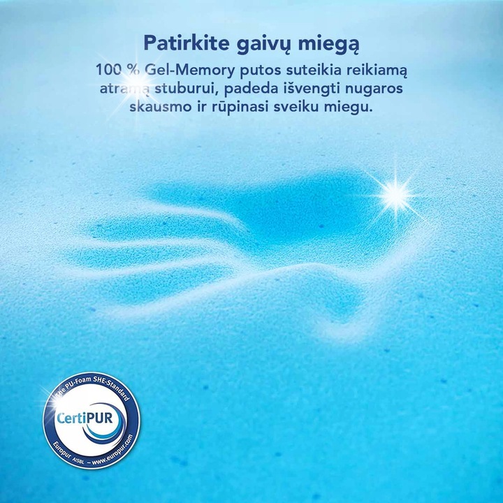 Топ матрак MKS 160x200см, 7см, H3, с бамбуков калъф, антиалергичен, ортопедичен