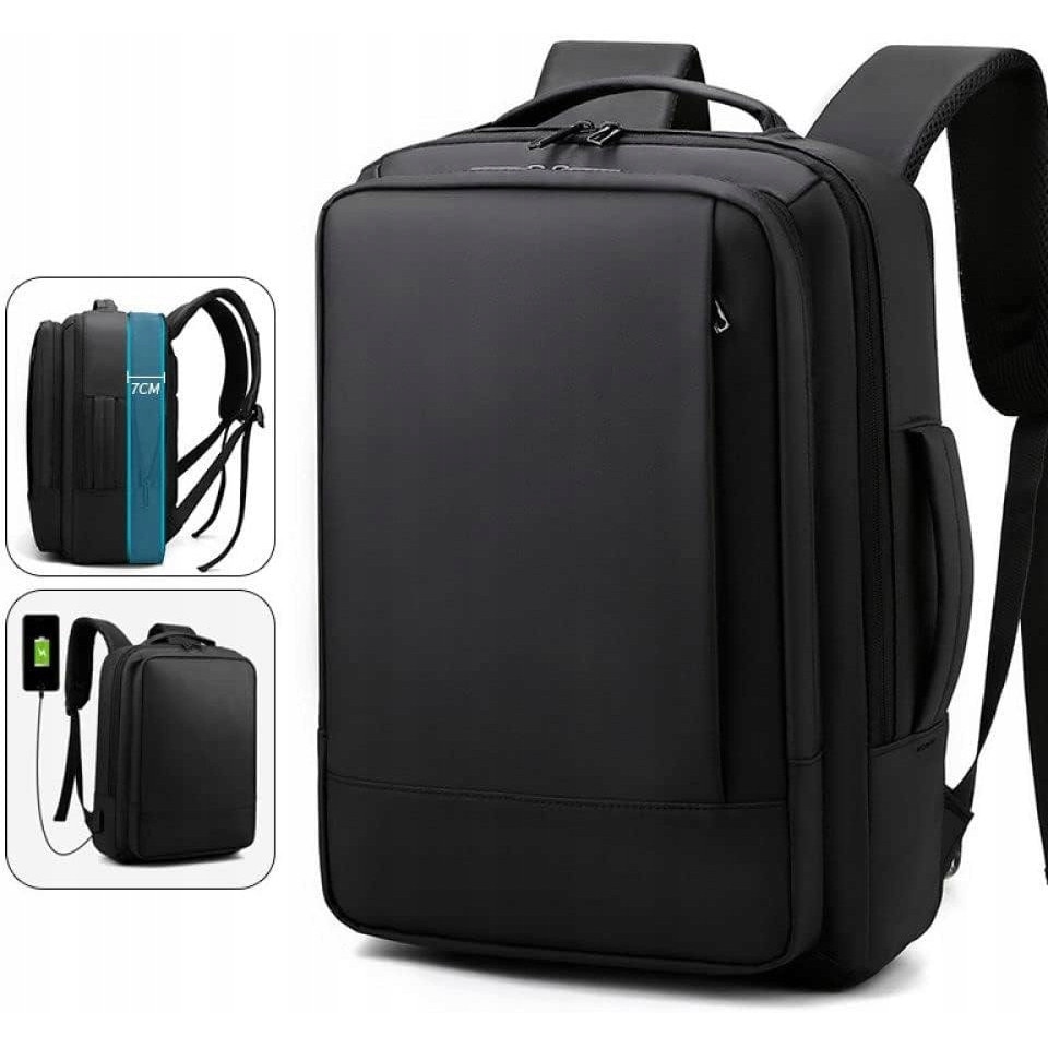 Rucsac impermeabil pentru laptop 15,6 inch, gri, 46x32x22cm