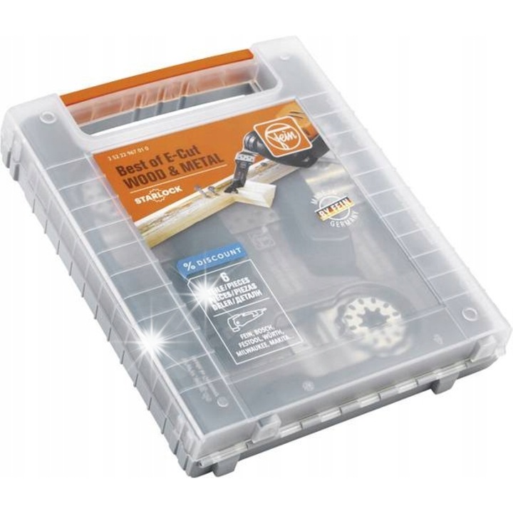 Set 6 panze fierastrau FEIN E-Cut pentru lemn si metal, bimetal, dimensiuni variate