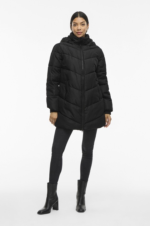 Vila, Kapucnis télikabát zsebekkel, Fekete