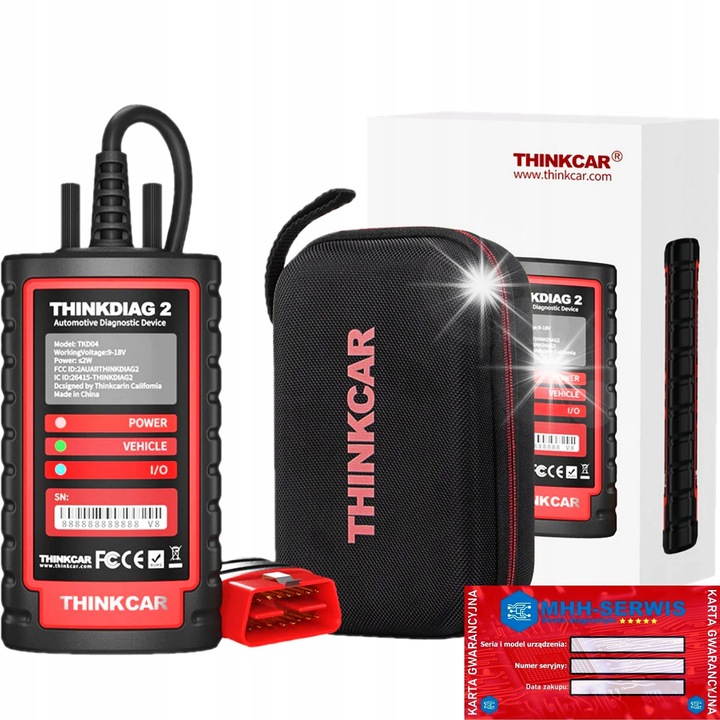 Тестер за диагностика Thinkdiag 2 OBD2, разширени функции, безжичен, пълен комплект