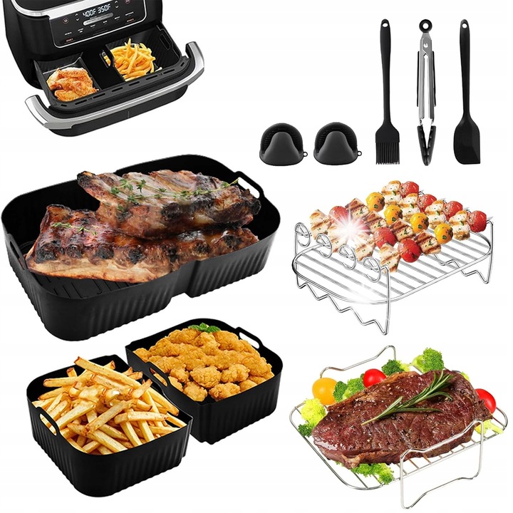 Set accesorii pentru friteuza Ninja AF500EU, 10,4 l, 9 piese