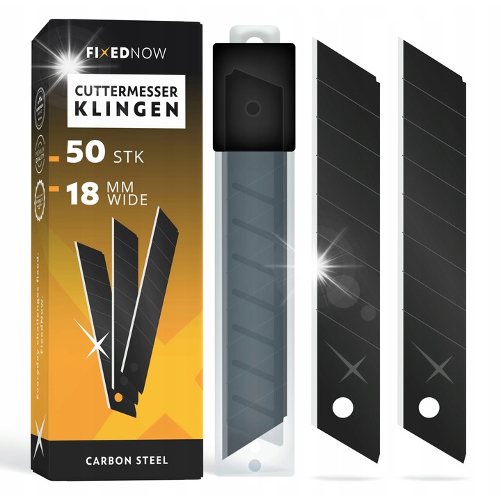 Set 50 x lame Segmentate 18mm din Otel Carbon pentru cuttere