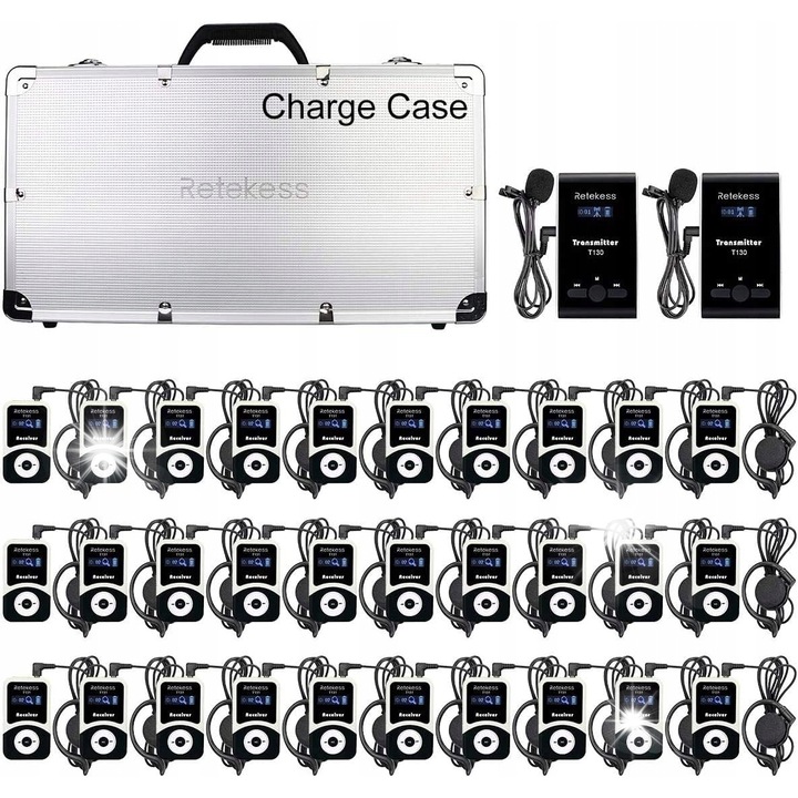 Безжични аудио гид системи Retekess T130, църковен превод