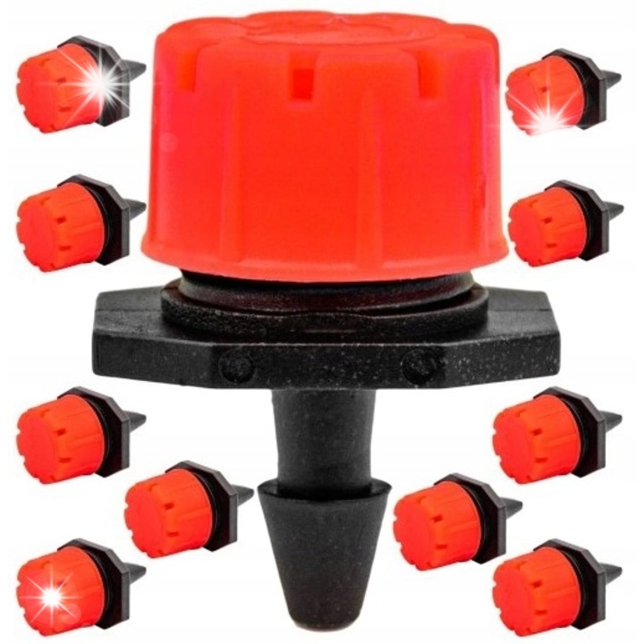 5 darabos öntöző kiegészítő készlet, állítható, UV-álló, kerti, 8 lyukú, 150 darab