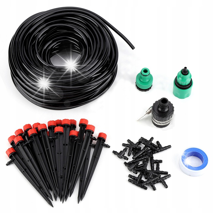 Set de irigare automata, 25m, material ABS, accesorii pentru irigare