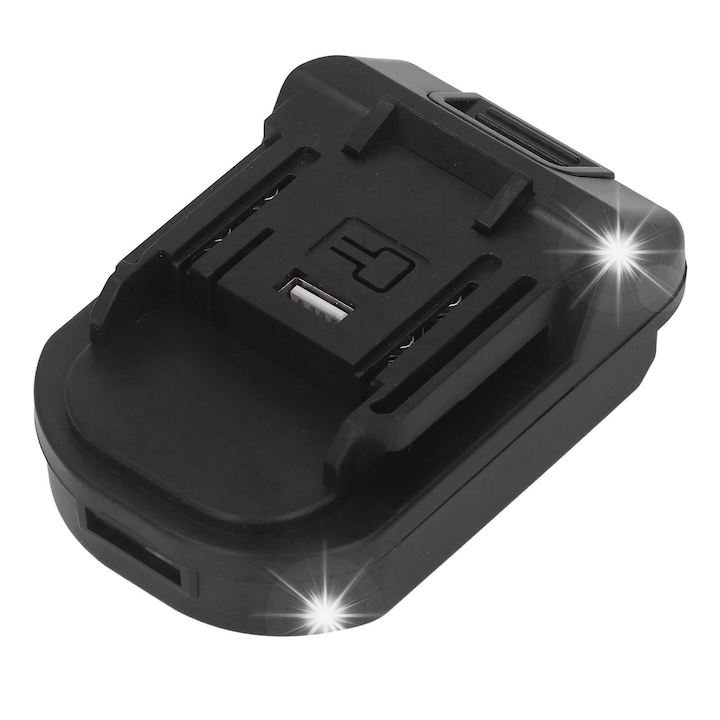 Convertor adaptor baterie Makita 18V-20V, pentru Bosch, interfata USB, material ABS, 10.5x7x4cm