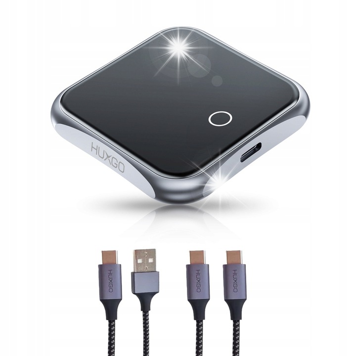 Adapter wireless 2in1 HUXGO pentru Apple CarPlay si Android Auto, compatibil cu Android 12+, iOS 10+, 60x60x10mm, set complet