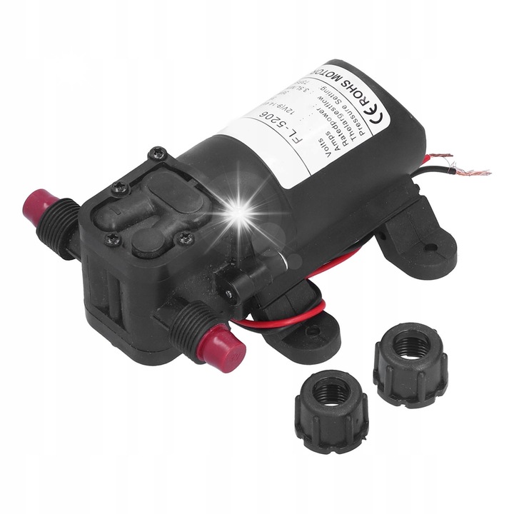 Pompa apa membrana 12V, 800L/h, 22W, 1/2 inch, pentru irigatii si agricultura