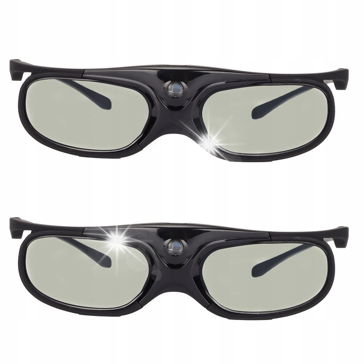 2 db 3D DLP Link szemüveg, 144 Hz, fekete, DLP projektorokhoz