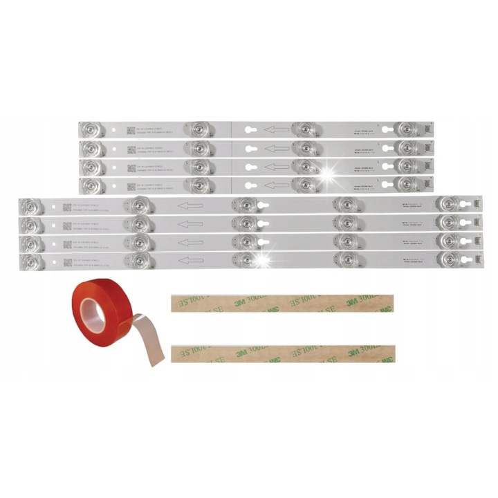 Set complet benzi LED 8x 49D2900, 6V, 360mm si 470mm