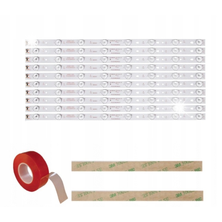 Benzile LED set complet 10x, 480mm, pentru ecran TV
