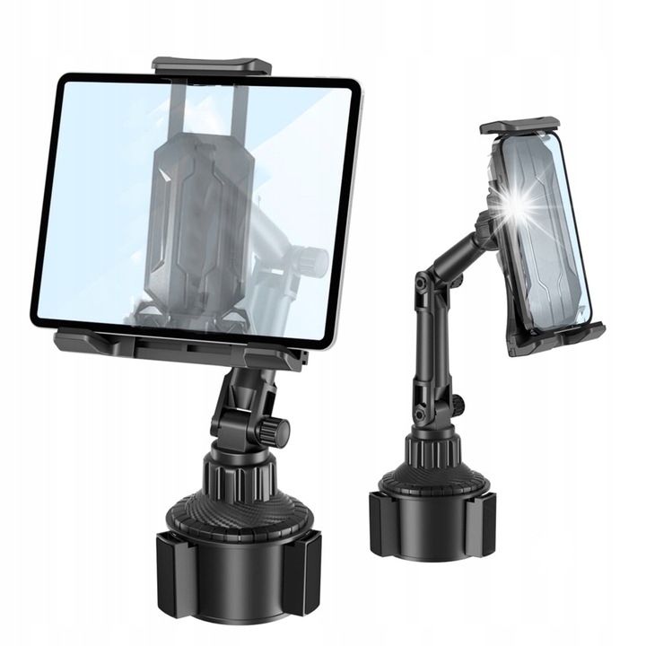 Suport auto pentru tableta, universal, 4-12 inch, reglabil, antiderapant, dimensiune baza 6,5-9 cm
