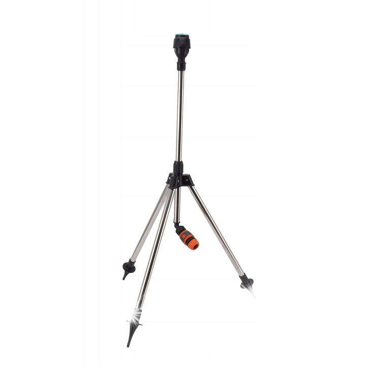 Ротационна пръскачка на статив, 360°, от неръждаема стомана, сребриста/черна