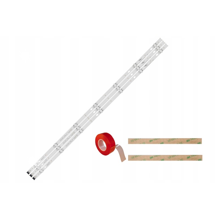Benzile LED pentru televizor 43 inch, set 3 bucati, compatibile cu LG 43LH510V, 43LH7500, 43LH604V, 43LH570V, 43LH615V, 43LH590V