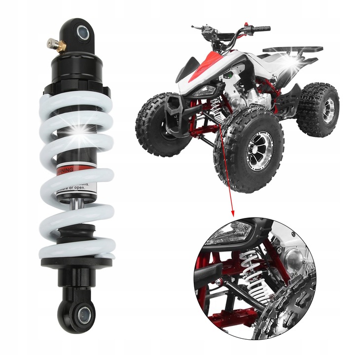 Amortizor reglabil 250mm pentru ATV, Go Kart, Scooter, Dirt Pit Bike, 270x12mm, multicolor