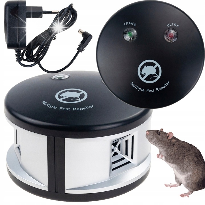 Ултразвуков репелент против вредители Martom, 370м2, 13x7см, 220-240V