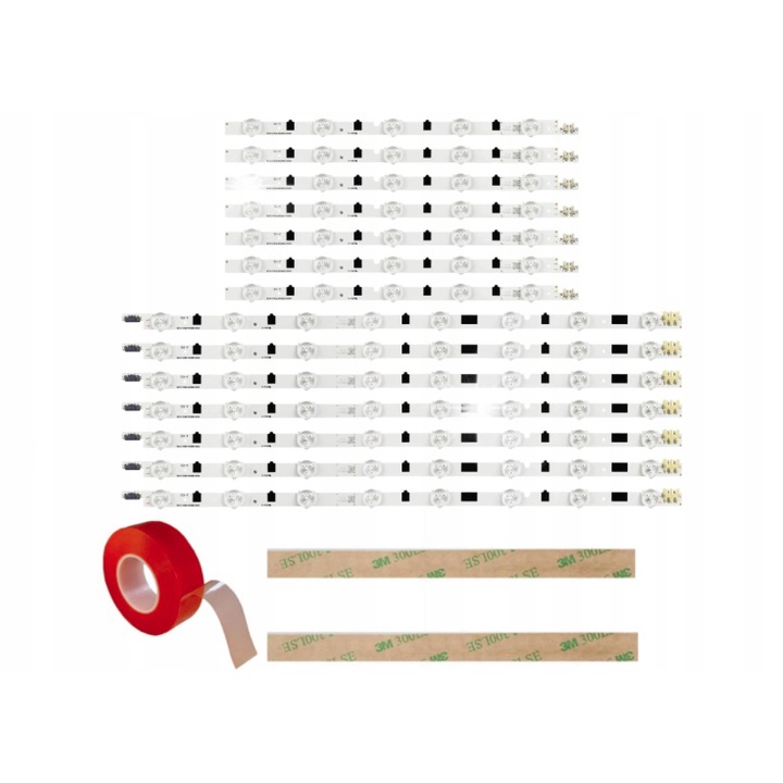Set benzi LED 7x D2GE-390SCA-R3, 7x D2GE-390SCB-R3, 800mm, pentru Samsung