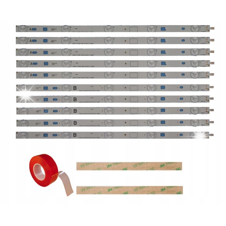 Set complet iluminare LED 10 buc, pentru televizoare Sony KDL-40, multicolor